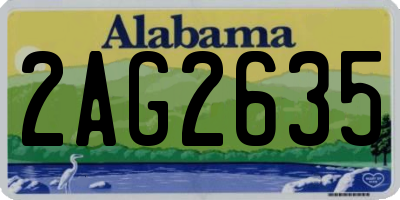 AL license plate 2AG2635