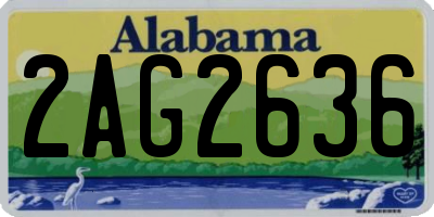 AL license plate 2AG2636