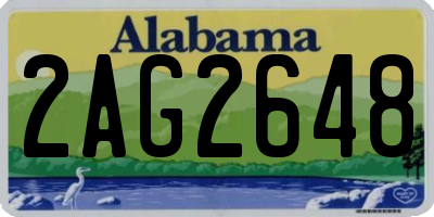 AL license plate 2AG2648
