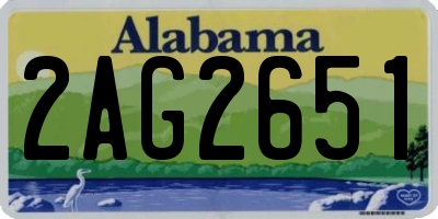 AL license plate 2AG2651