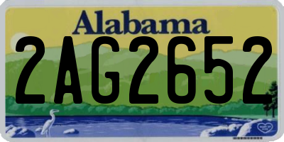 AL license plate 2AG2652