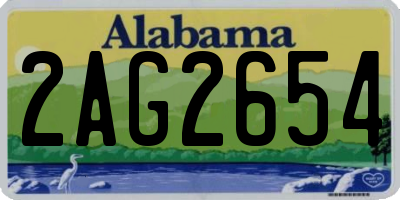 AL license plate 2AG2654