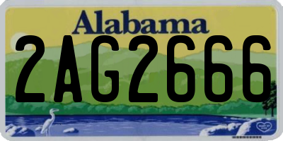 AL license plate 2AG2666