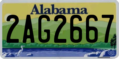 AL license plate 2AG2667