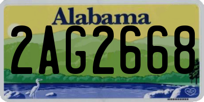 AL license plate 2AG2668