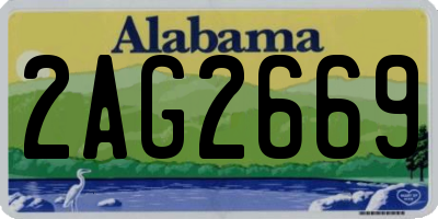 AL license plate 2AG2669