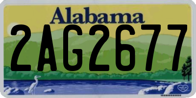 AL license plate 2AG2677