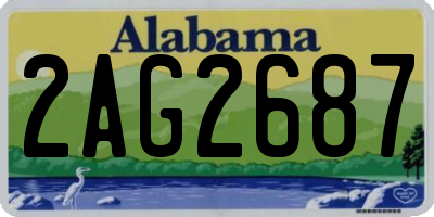 AL license plate 2AG2687