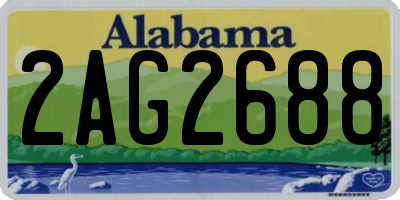 AL license plate 2AG2688