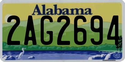 AL license plate 2AG2694