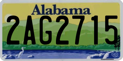 AL license plate 2AG2715