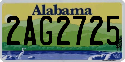 AL license plate 2AG2725