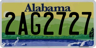 AL license plate 2AG2727