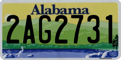 AL license plate 2AG2731