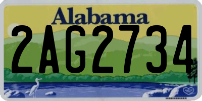 AL license plate 2AG2734