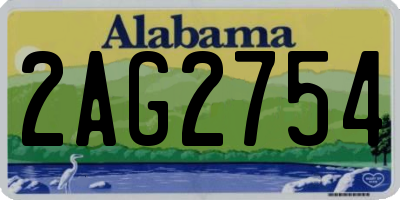 AL license plate 2AG2754