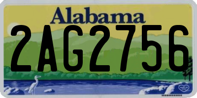 AL license plate 2AG2756