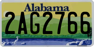 AL license plate 2AG2766