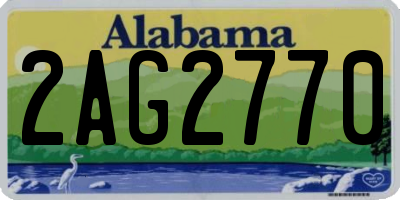 AL license plate 2AG2770