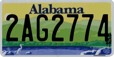 AL license plate 2AG2774