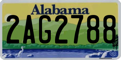 AL license plate 2AG2788