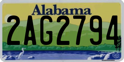 AL license plate 2AG2794