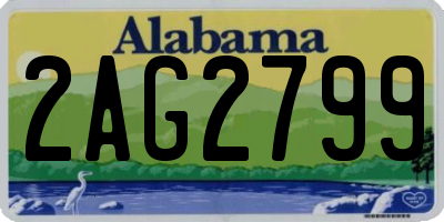 AL license plate 2AG2799