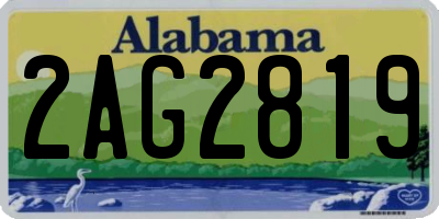AL license plate 2AG2819
