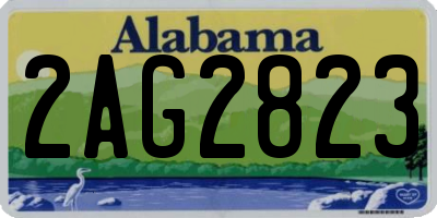 AL license plate 2AG2823
