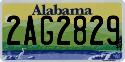 AL license plate 2AG2829
