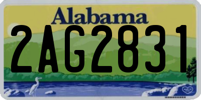 AL license plate 2AG2831