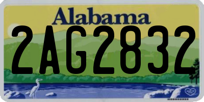 AL license plate 2AG2832