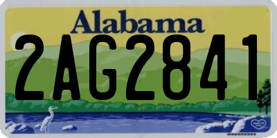 AL license plate 2AG2841