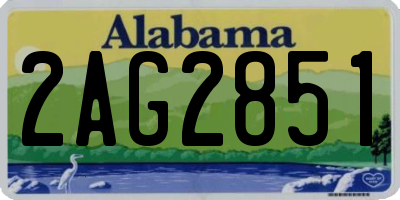 AL license plate 2AG2851