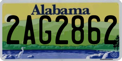 AL license plate 2AG2862