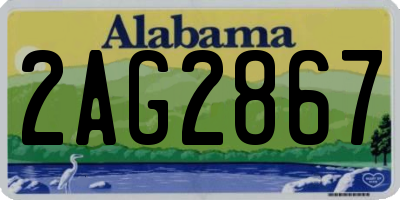 AL license plate 2AG2867