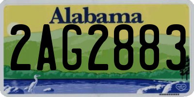 AL license plate 2AG2883