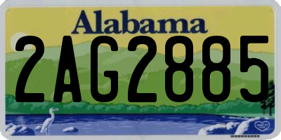 AL license plate 2AG2885