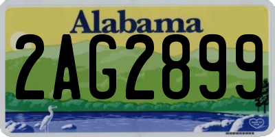 AL license plate 2AG2899