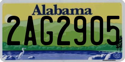 AL license plate 2AG2905