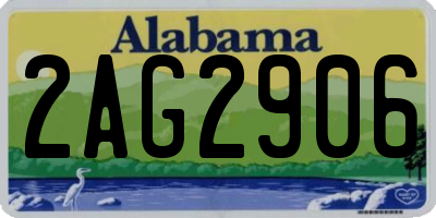 AL license plate 2AG2906