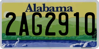 AL license plate 2AG2910
