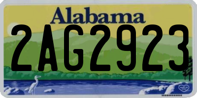 AL license plate 2AG2923