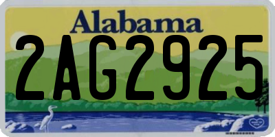 AL license plate 2AG2925