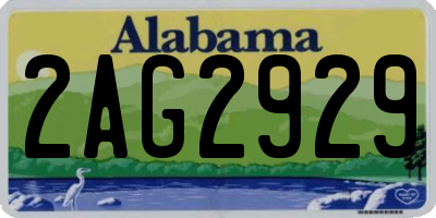 AL license plate 2AG2929