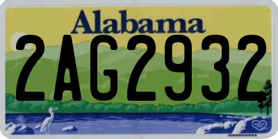 AL license plate 2AG2932