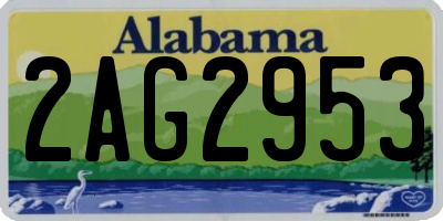AL license plate 2AG2953