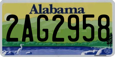 AL license plate 2AG2958