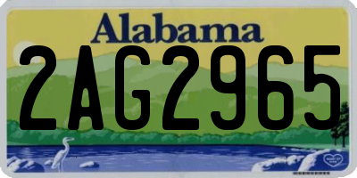 AL license plate 2AG2965
