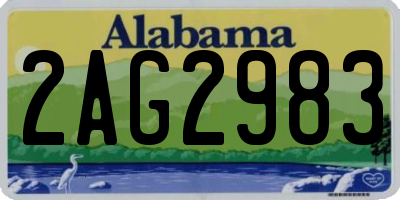 AL license plate 2AG2983